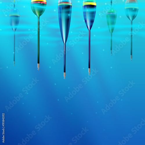 Fishing bobbers background hooks underwater wallpaper 1