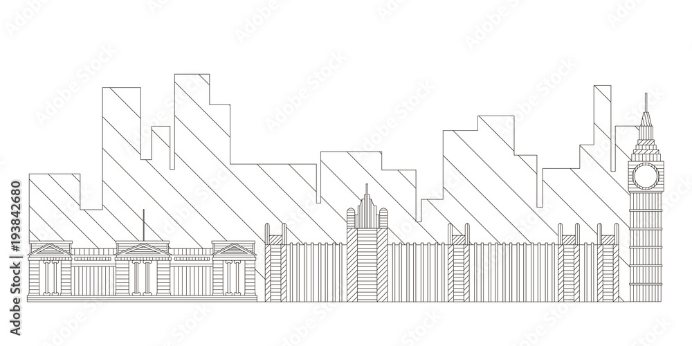 London cityscape outline