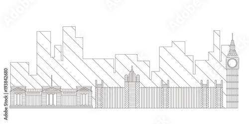 London cityscape outline