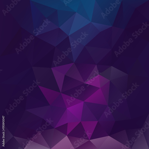 vector abstract irregular polygonal square background - triangle low poly pattern - dark purple, ultra violet and lavender color