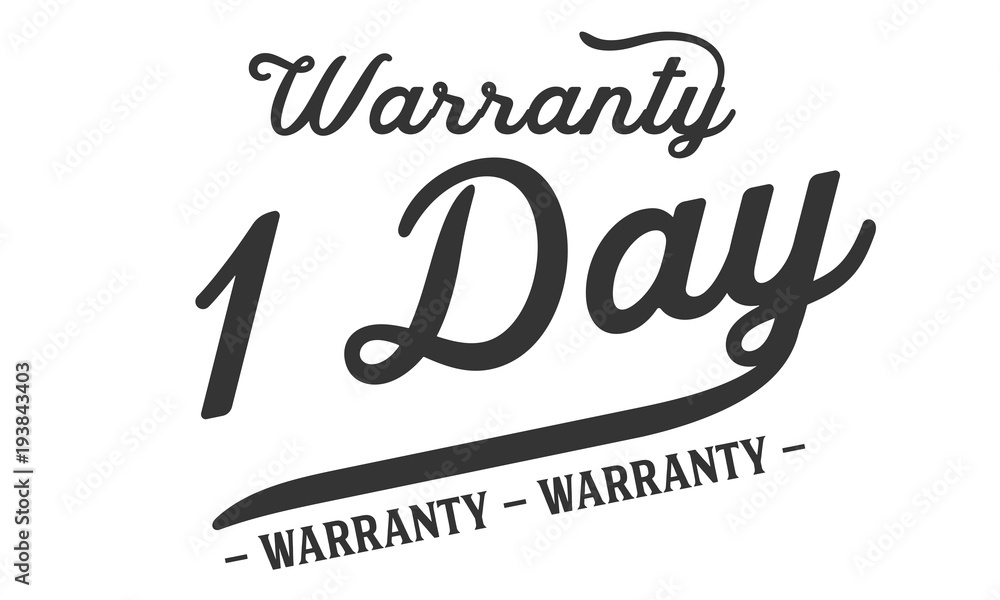 1 days warranty icon vintage rubber stamp guarantee