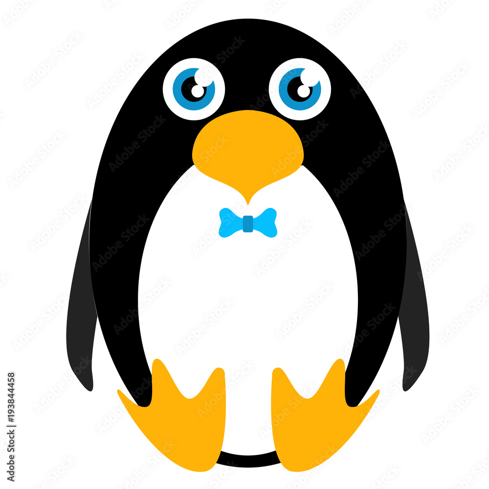 Naklejka premium Cute stuffed penguin toy