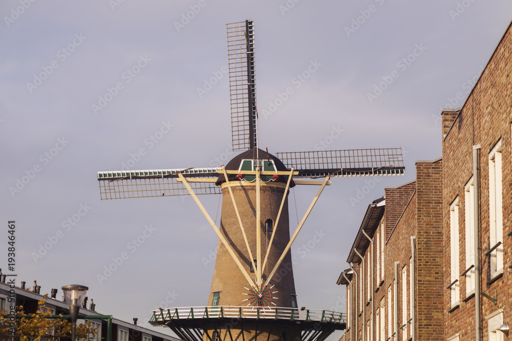 Fototapeta premium Windmill in Hellevoetsluis