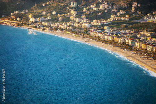 Amazing view of Cleopatra beach from fortress of Alanya © jahmaica
