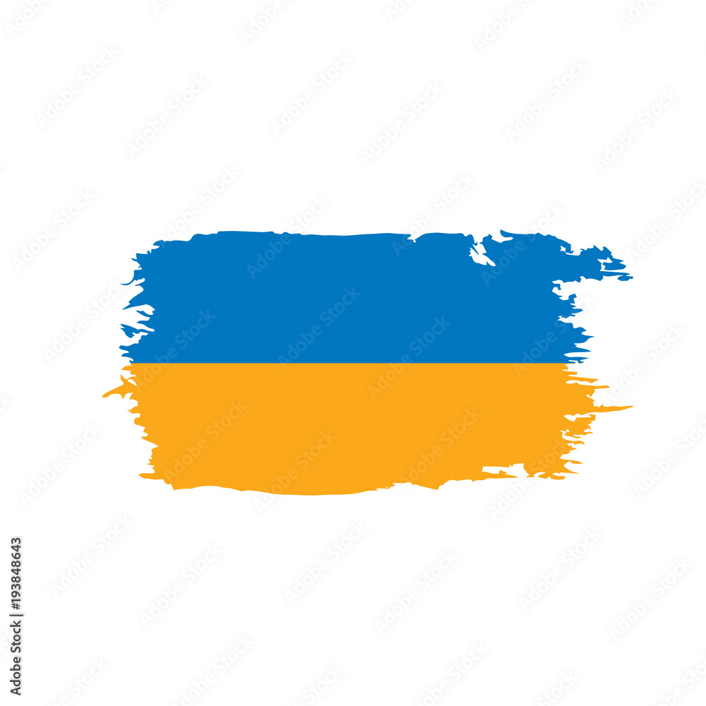 Fototapeta premium Ukraine flag, vector illustration