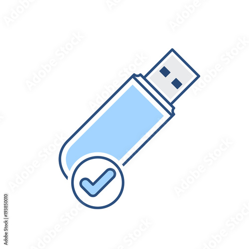Check disk drive flash storage usb icon