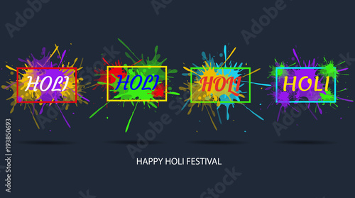 Creative vector illustration. Colored paint cloud. Indian festival of colors Holi happy. Drawing elements to design a poster and flyer, gift cards, art.