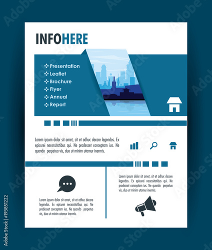 City brochure infographic vector illustration graphic design business corporate