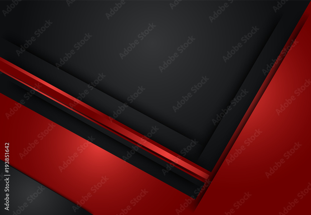 Red and Black abstract layer geometric background for card, annual business report, poster template Red and Black abstract layer geometric background for card, annual business report, poster template