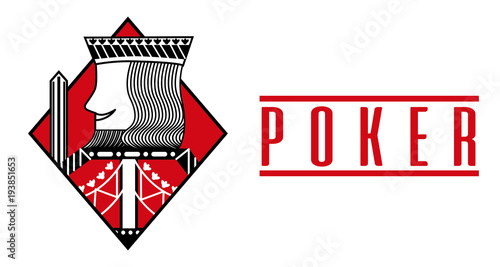 casino king diamond card poker game banner vector illustration