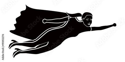 Superwoman cartoon character silhouette