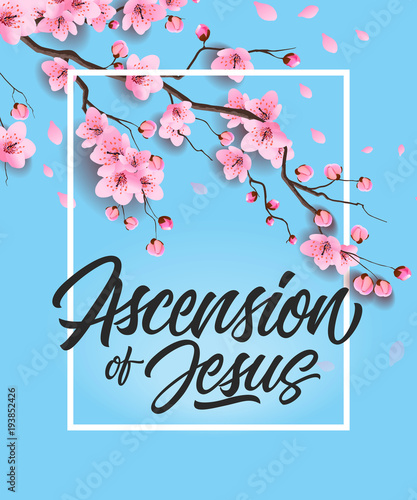 Ascension of Jesus Poster with Cherry Tree