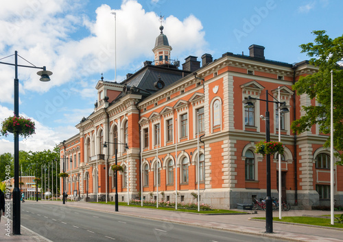 Kuopio, Northern Savonia, Finland, June 16, 2015: Town Hall in summer photo