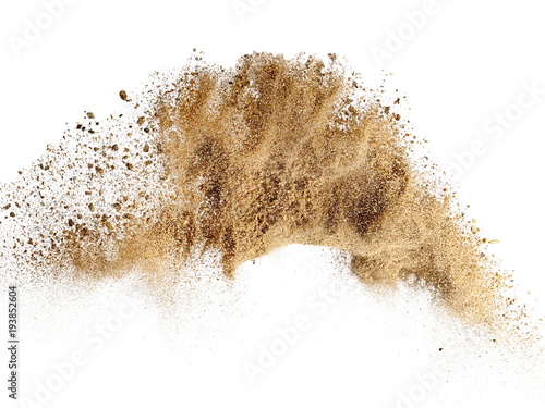 Dry river sand explosion