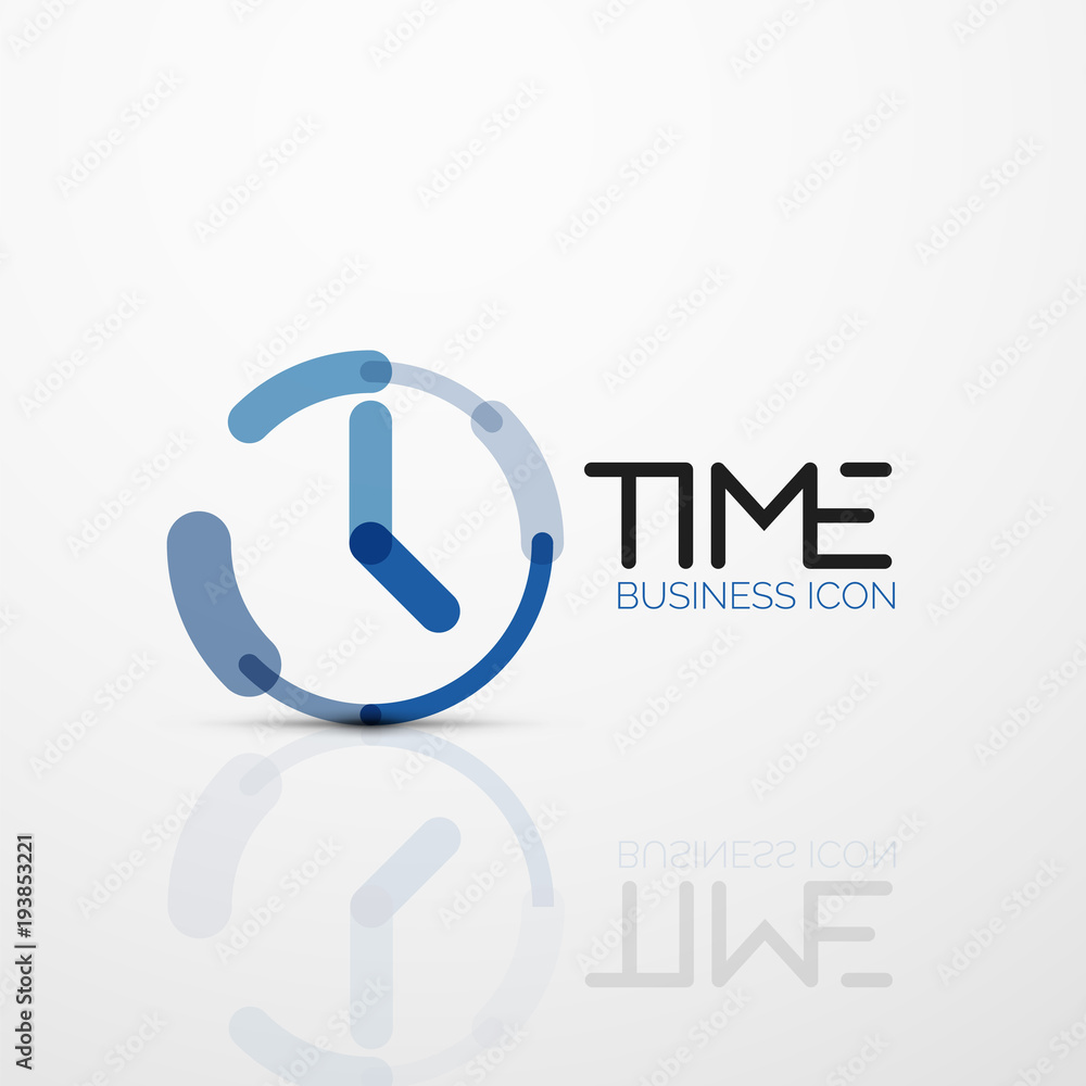Vector abstract logo idea, time concept or clock business icon Vector abstract logo idea, time concept or clock business icon