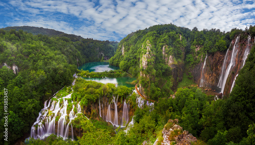 Fotografia, Obraz panorama of Plitvice waterfalls