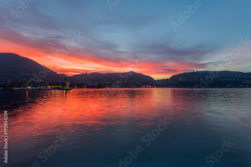 Como lake at sunset, Lombardia - Italy