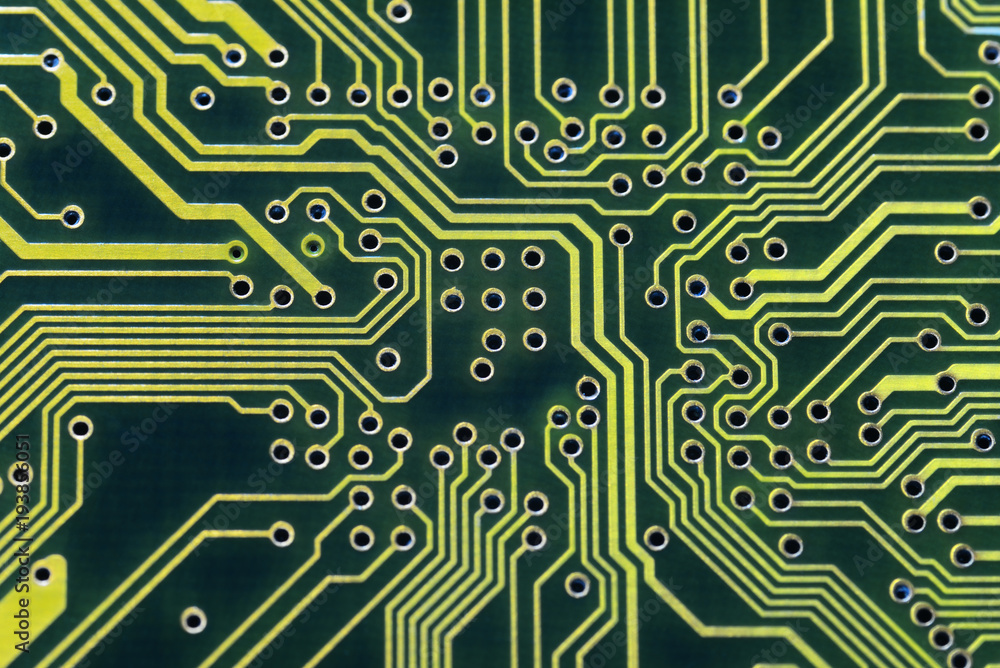 Close up of electronic circuit board