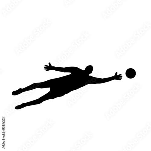 Goalkeeper jumps for the ball . Football