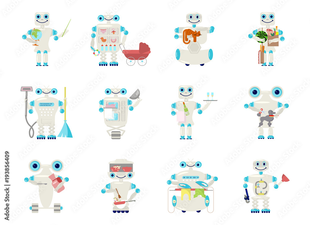 Fototapeta premium home robot for housework