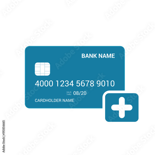 Add bank card plus icon