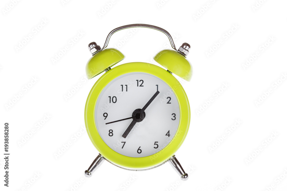 Analog alarm clock isolated on white background Analog alarm clock isolated on white background