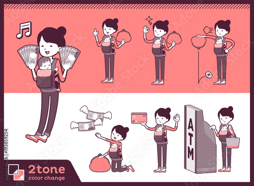 2tone type Mother and baby_set 11