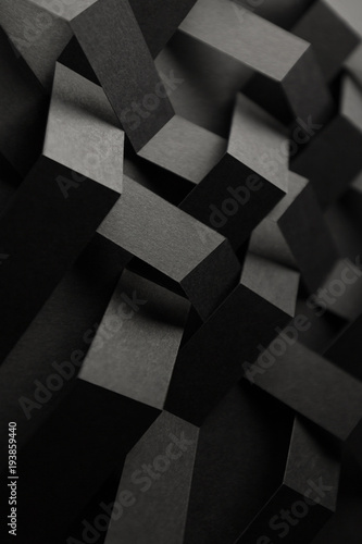 Black and white abstract background, geometric composition