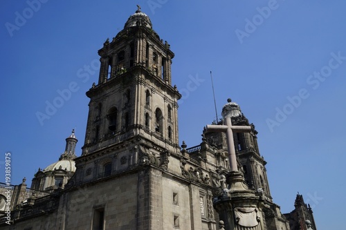 Bell tower of the Metropolitan Cathedral, Mexico City, Mexico © notsunami