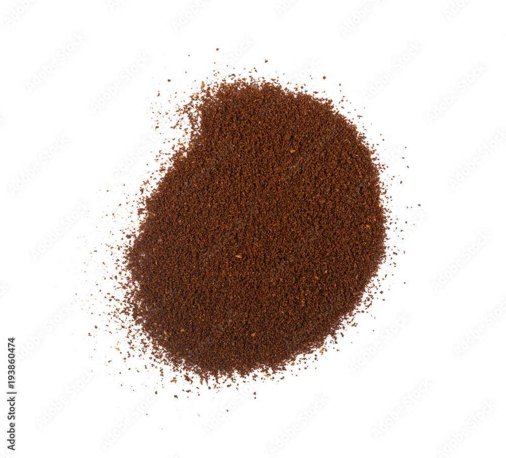 A Pile Of Coffee Grounds Isolated A Pile Of Coffee Grounds Isolated