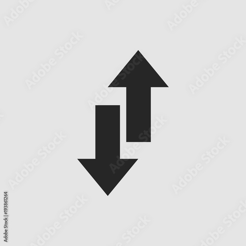 Exchange icon. Exchange vector isolated. Flat vector illustration in black. EPS
