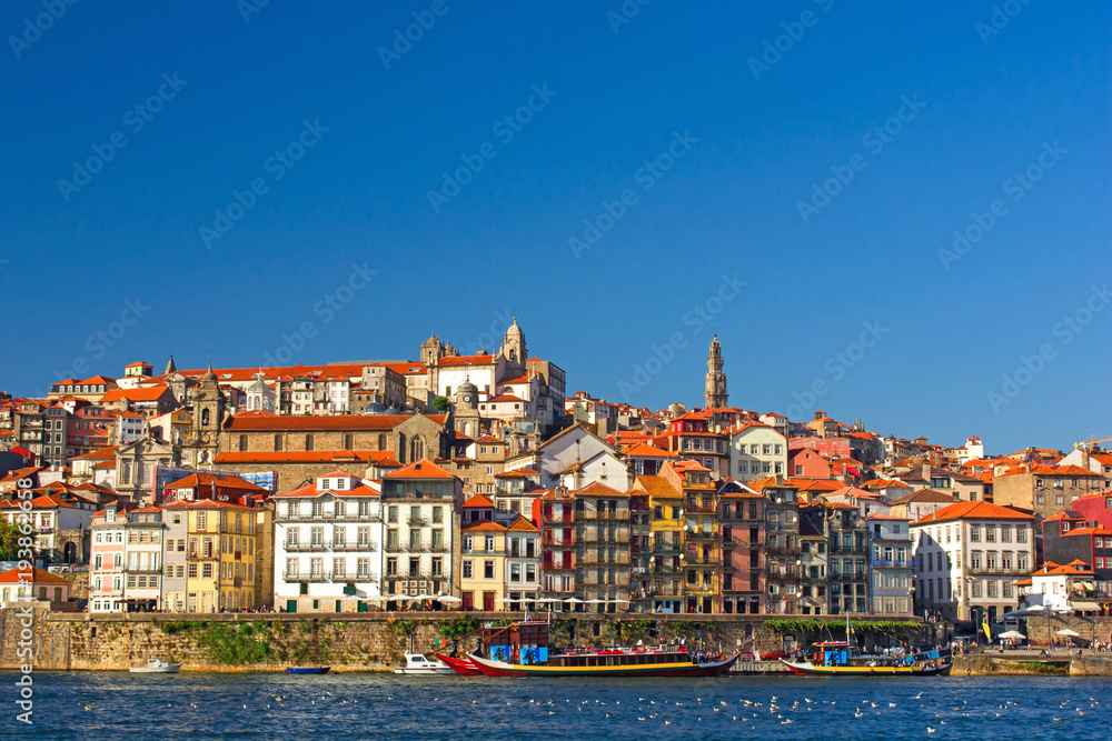 Porto, Portugal. view of downtown of Porto, Portugal across the Douro River