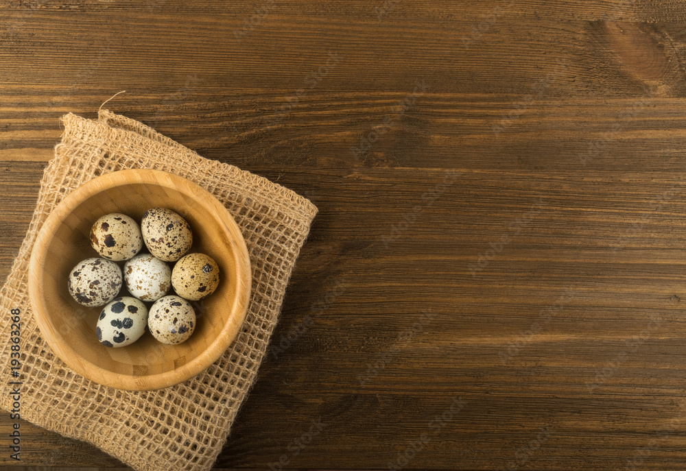 Quail Eggs on Wooden Background Quail Eggs on Wooden Background
