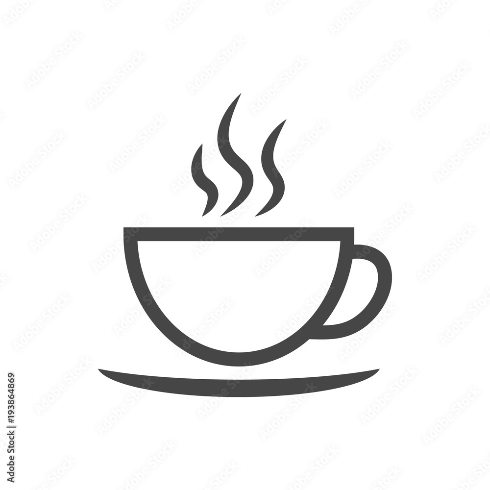 Coffee cup vector icon. Coffee cup vector icon.