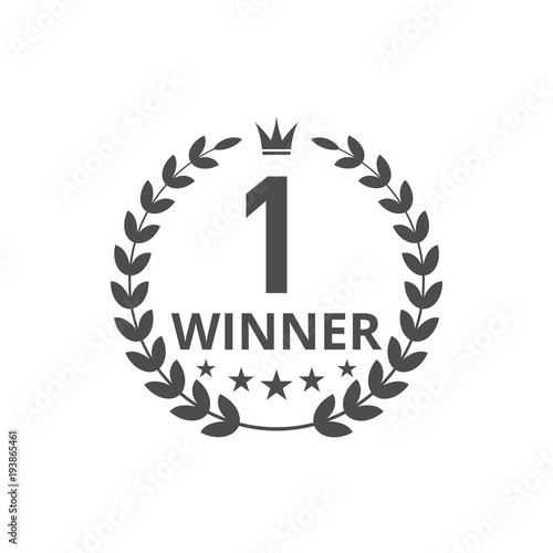 First place award, winner icon.