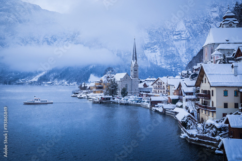 Hallstatt in winter, Salzkammergut, Austria © JFL Photography