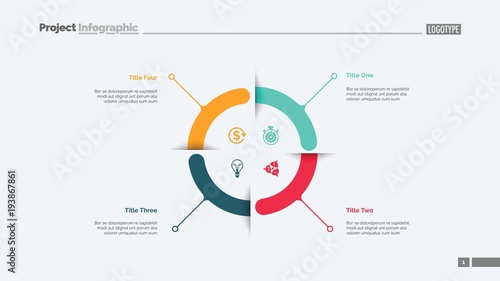 Four Aspects Circle Diagram Slide Template