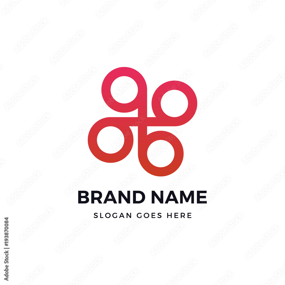Abstract connect network logo design Abstract connect network logo design