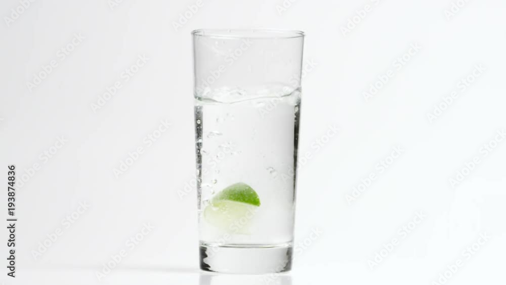 Lime into glass Lime into glass