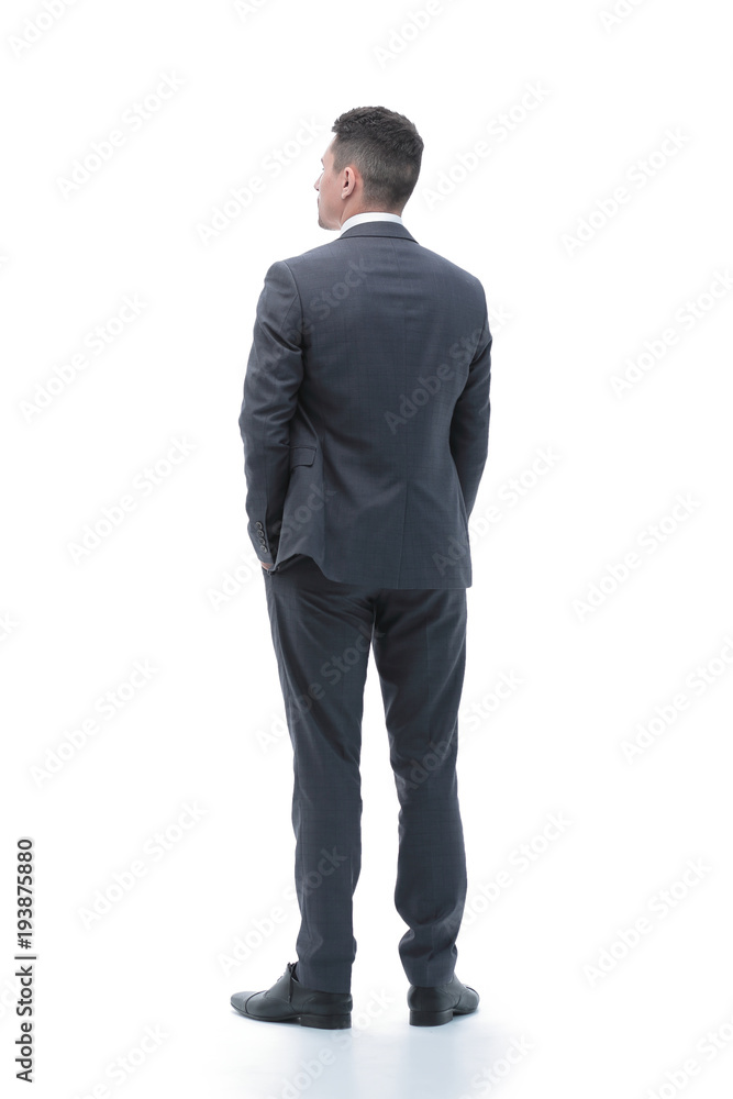rear view.businessman looking at copy space rear view.businessman looking at copy space