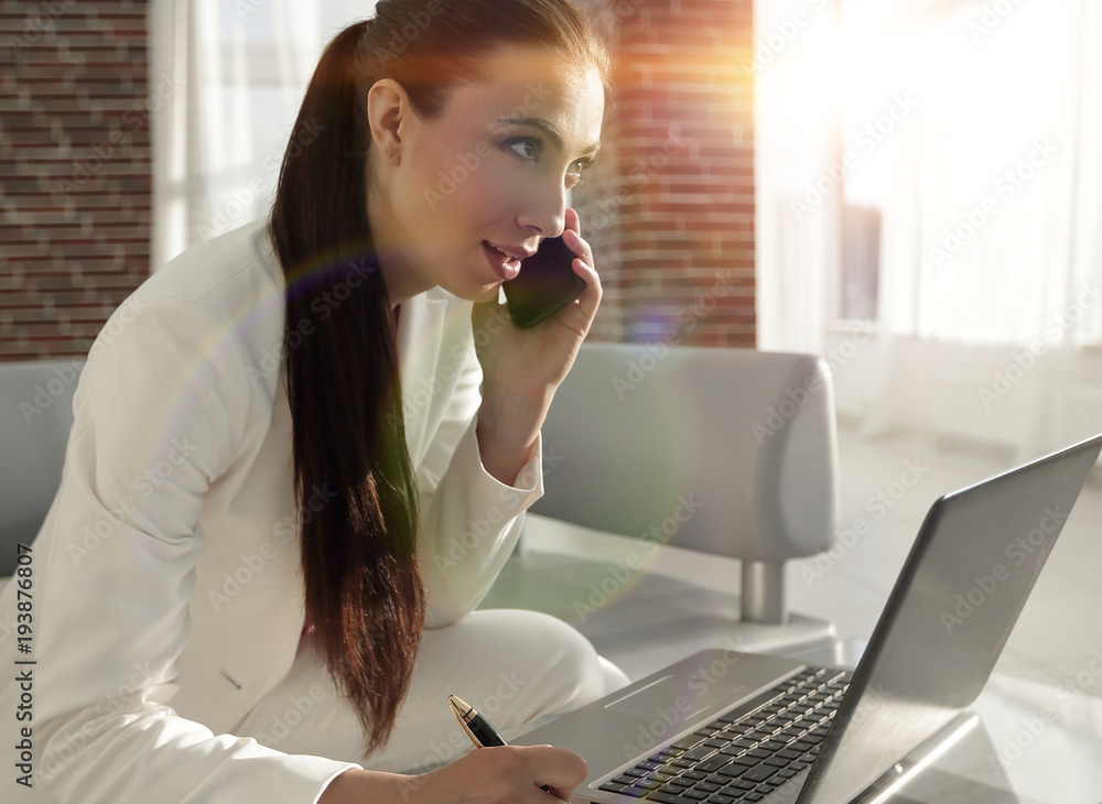 business woman working with financial documents business woman working with financial documents