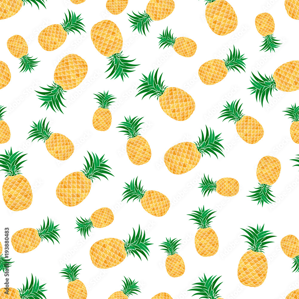 Seamless pattern from colorful pineapple Seamless pattern from colorful pineapple