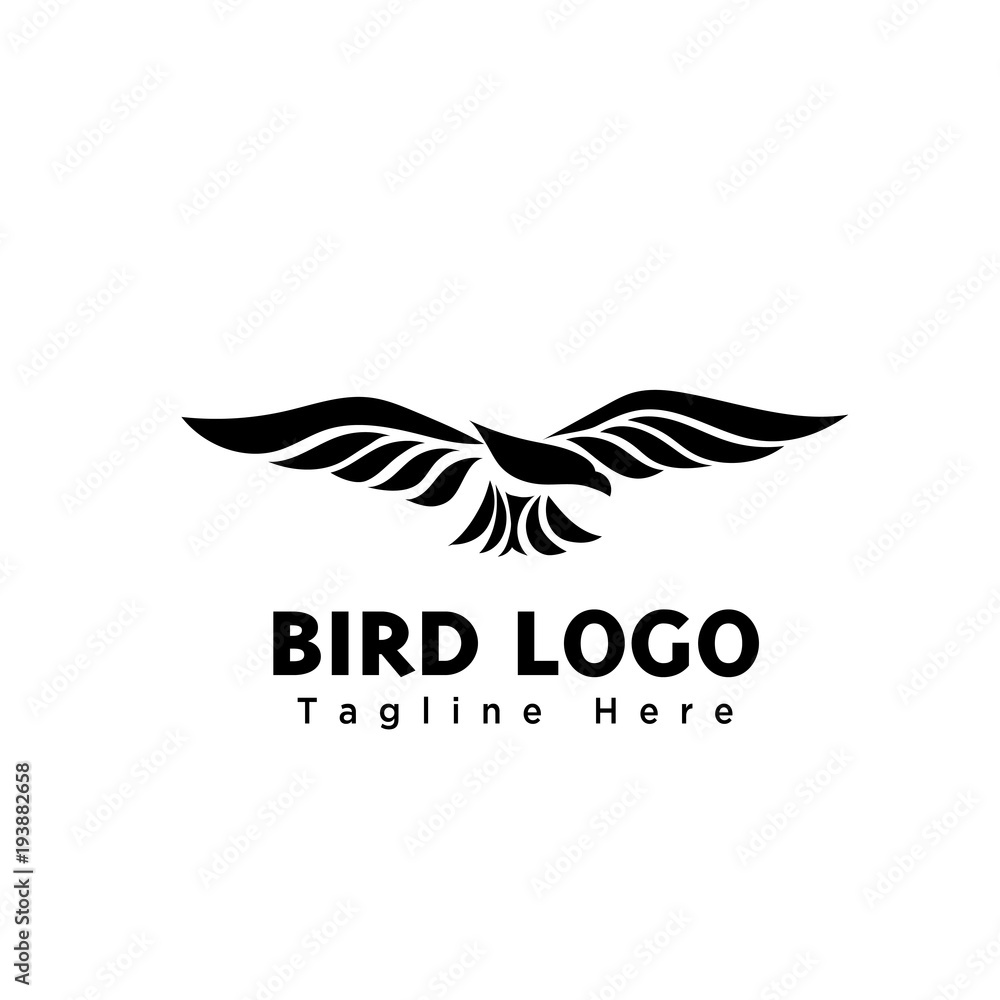 elegant abstract eagle fly logo elegant abstract eagle fly logo