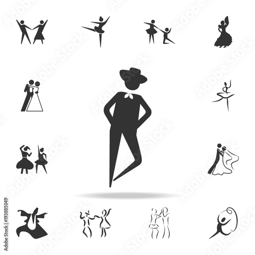 dance teal icon. Set of people in dance  element icons. Premium quality graphic design. Signs and symbols collection icon for websites, web design, mobile app
