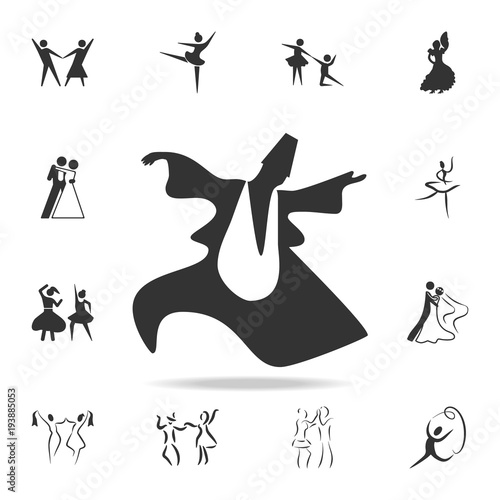 dance of the Sufis icon. Set of people in dance  element icons. Premium quality graphic design. Signs and symbols collection icon for websites, web design, mobile app