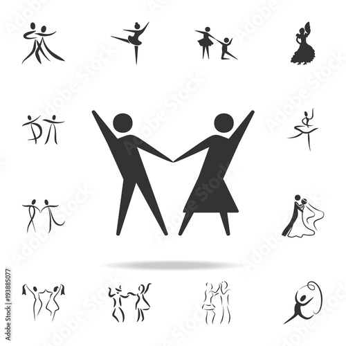 ballroom dancing icon. Set of people in dance  element icons. Premium quality graphic design. Signs and symbols collection icon for websites, web design, mobile app