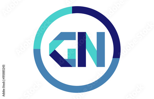 GN Global Circle Ribbon letter Logo