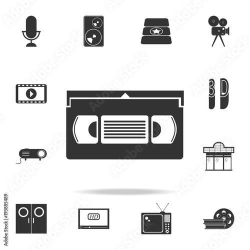 video cassette icon. Set of cinema  element icons. Premium quality graphic design. Signs and symbols collection icon for websites, web design, mobile app