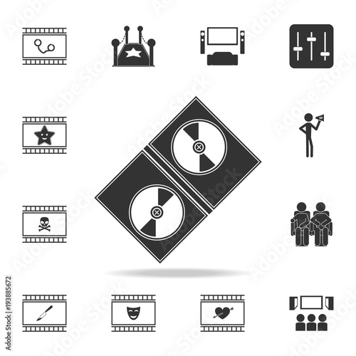 cinematographic tape icon. Set of cinema  element icons. Premium quality graphic design. Signs and symbols collection icon for websites, web design, mobile app