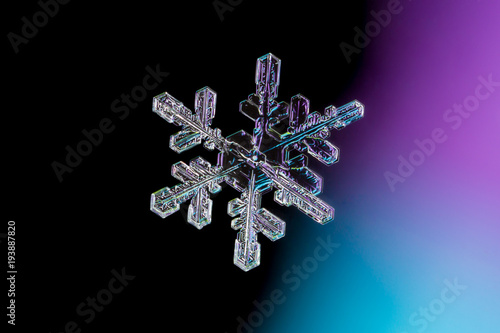 Imperfect Snowflake on a Dark Background